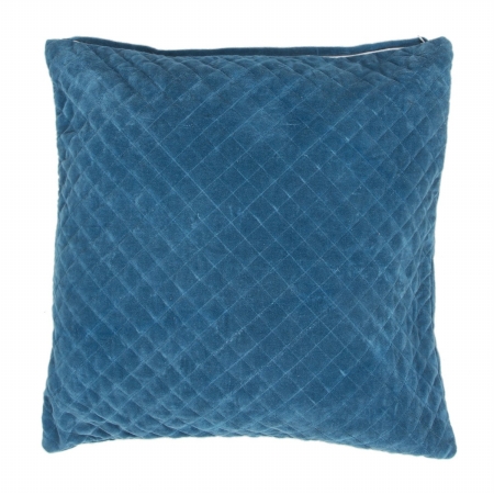 Plc101285 Solid Blue Cotton Pillow - 22 In.