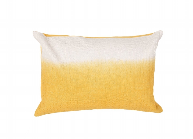 Plc101255 Abstract Pattern Yellow & Gold Cotton Pillow - 14 X 20 In.