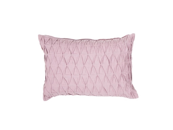 Plc101273 Solid Pink Cotton And Linen Pillow - 14 X 20 In.