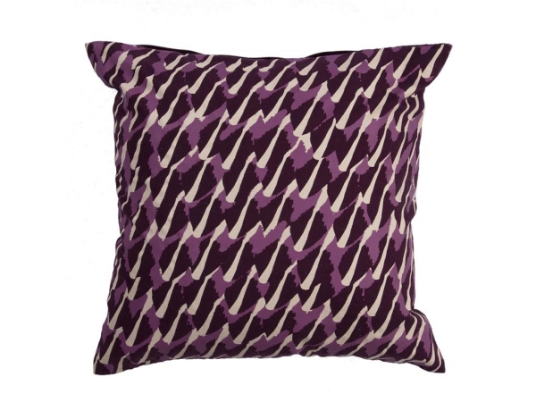 Plc101345 Abstract Purple Cotton And Polyester Pillow - 20 In.