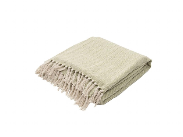 Thr100041 Solid Green Cotton Throw - 50 X 60 In.