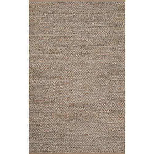 Rug122805 Naturals Solid Pattern - Jute And Rayon Area Rug - Blue