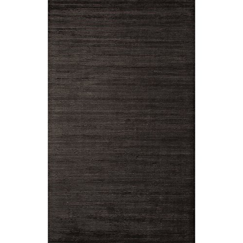 Rug124589 Solids & Texture & Shag Solid Pattern - Wool And Art Silk Area Rug - Black