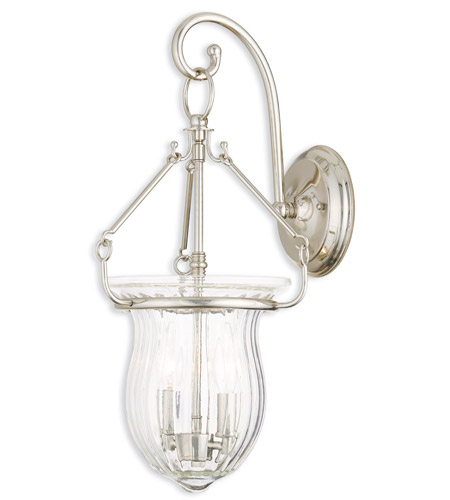 Livex 50940-35 Andover 2 Light Wall Sconce In Polished Nickel