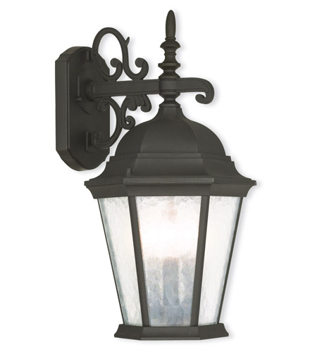 Hamilton 3 Light Outdoor Wall Lantern In Textured Black