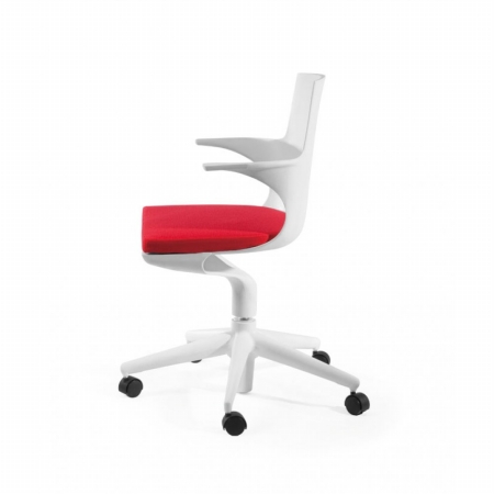 Mm-pc-077-white+red Jaden Chair - White & Red