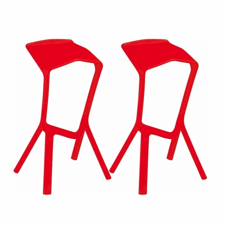 Mm-bc-086-red Aspect Bar Stool - Red