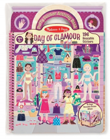 Melissa And Doug 9412 Deluxe Puffy Sticker Album - Day Of Glamour