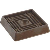 Caster Cup Sq 1-5/8in Brown 9074 Pack Of 6