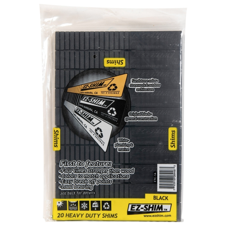 Shim Plastic Blk 18ct Polybag Etc-1 Pack Of 18