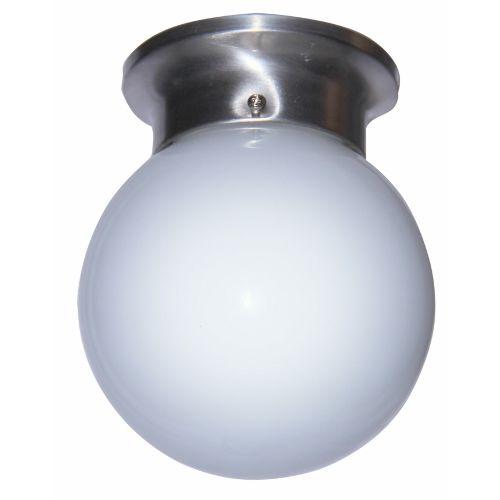 Transglobe 1lt Flush-6in Globe- Opal Gls Cb-3606 Bn