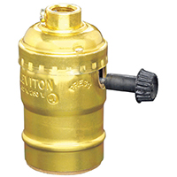 Leviton Mfg Socket Turn Polished Gilt 054-10083-016