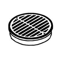 Nds Inc Grate Round Black 6In 0660SDB Nds Inc Grate Round Black 6In 0660SDB