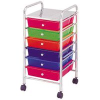 Cart 6-drawer Plastid Pol Chrm G006-ch