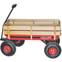 Wagon Toy Big Red W/wood Panel 52178
