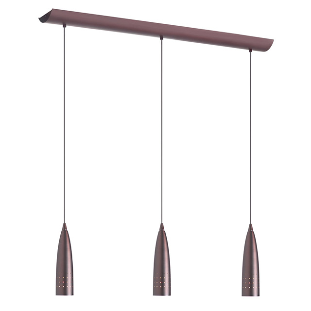 Industrial Chic 3 Light Hizontal Pendant With Oil Brushed Bronze Finish