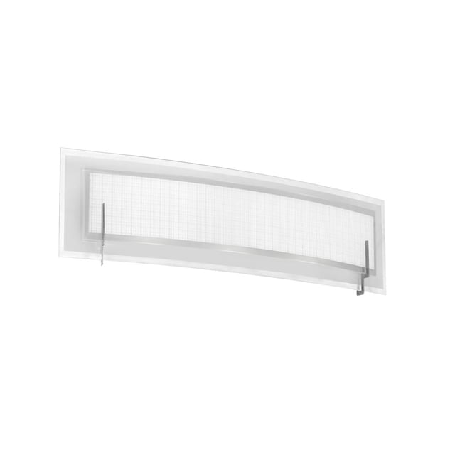 Frosted Linen 2 Light Vanity Fixture With Satin Chrome Finish