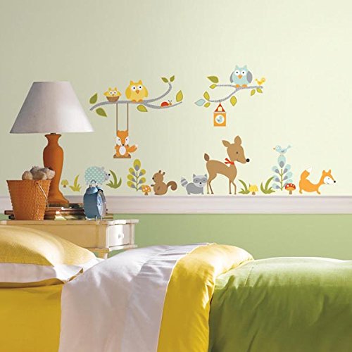Woodland Fox And Friends Peel And Stick Wall Decals