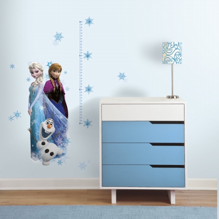 Elsa, Anna And Olaf Frozen Peel And Stick Giant Growth Chart