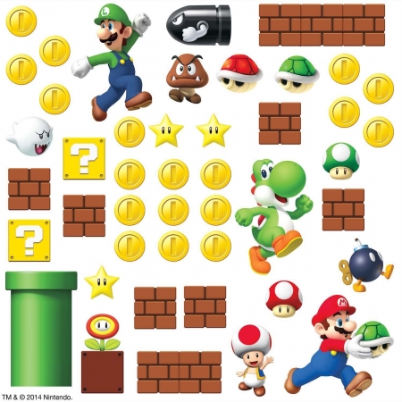 Nintendo Super Mario Build A Scene Peel And Stick Wall Decal