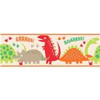 Tbo50058 Red Dino Peel And Stick Border Twinpack - 196 In.