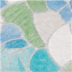 T346-0213 Blue And Green Stained Glass Window Film Twinpack - 17.7 In.