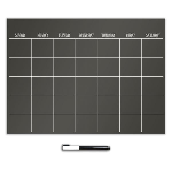 Wpe0981 Black Monthly Calendar Decal - 17.5 In.