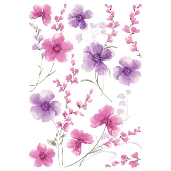 Cr-57717 Spring Flowers Wall Decals - 61 In.