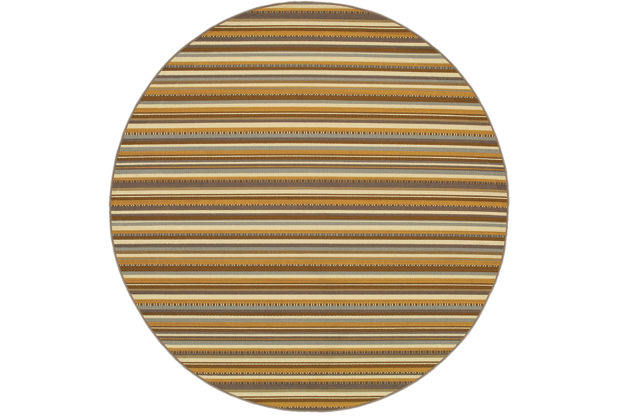 Oriental Weavers Bali 1001j 8' Round Round - Grey/ Gold-polypropylene