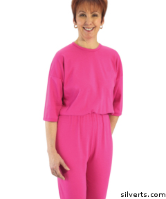 233100102 Womens Adaptive Alzheimers Clothing Anti-strip Suit - Small, Fuschia