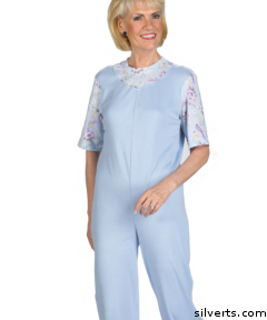 233200102 Womens Adaptive Alzheimers Clothing Antistrip Suit Pyjamas - Small, Assorted