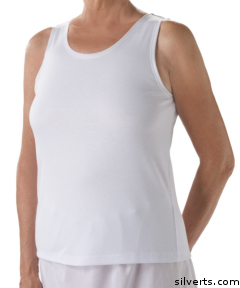 280200102 Snap Open Back Undervest - Adaptive Apparel For Women - Small, White