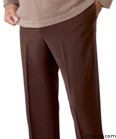 502200302 Mens Adaptive Apparel Wheelchair Pant - Wheelchair Clothing - Small, Brown