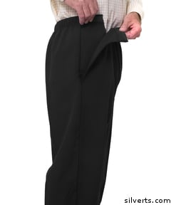 506610203 Side Open Adaptive Pants For Men - Fasteners - 3xl, Black