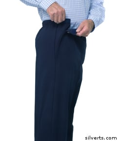506610403 Side Open Adaptive Pants For Men - Fasteners - 3xl, Navy