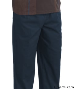507910103 Full Elastic Waist Pull On Pants For Men - Cotton Rugger Pants - 3xl, Navy