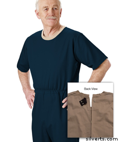 508300502 Mens Alzheimers Clothing - Alzheimer Anti-strip Jumpsuit - Small, Navy