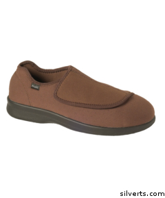 509900209 Mens Medi Shoe-slipper With Fasteners - Fits Up To 14 - 9, Brown