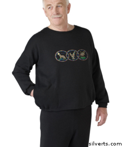 510300202 Adaptive Clothing For Men - Adaptive Fleece Sweatshirt Top - Back Snap - Small, Black
