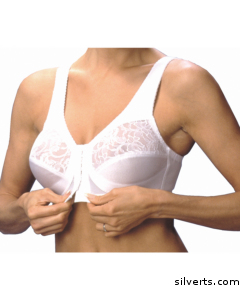 184210126 Glamorise Plus Bras Front Closing Arthritic Full Support Bras - 44e, White