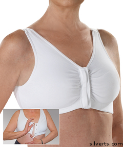 184400105 Arthritic Front Closing Bras - Arthritis Clothing For Women - 36, White