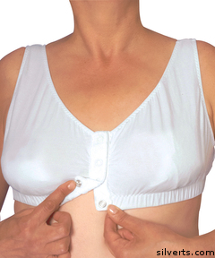 184800103 Easy On Snap Front Closure Bras - Front Opening Bras - Large, White