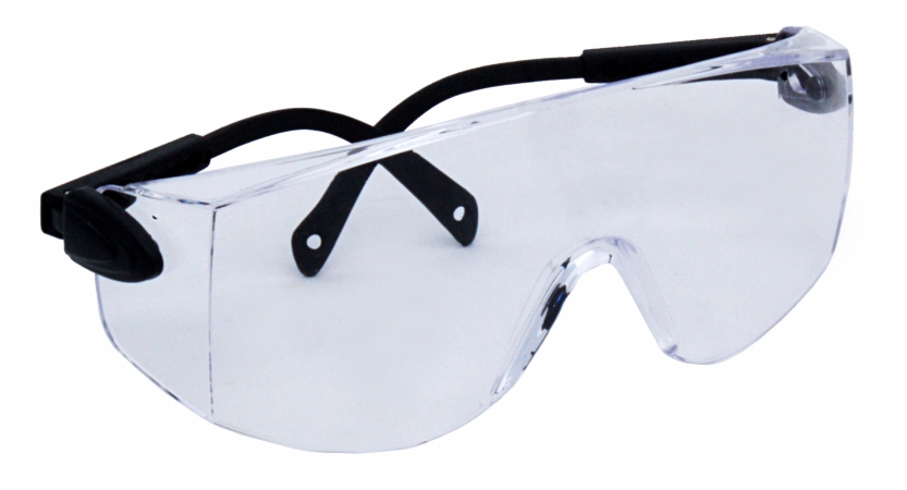 Clear Safety Glasses With Uv Coating & Adjustable