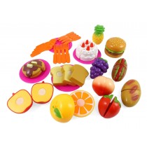 Az Import & Trading Ps9014 Kitchen Fun Cutting Fruits & Fast Food Playset For Kids