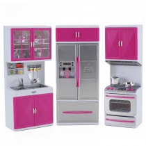 Az Import & Trading Psk35 Battery Operated Kitchen Playset - Refrigerator, Stove & Sink