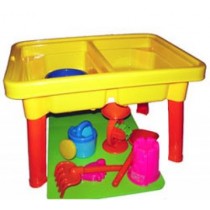 Az Import & Trading Bt25c Sandbox Castle 2-in-1 Sand And Water Table With Beach Play Set - 23 In.