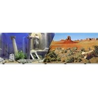 Blue Ribbon Pet Products-vsb-10-19 Double-sided Underwater Atlantis & Desert Background 19 In.