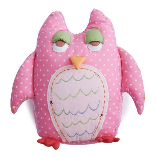 F12p02 Baby Owls Pillow - Pink