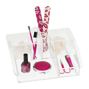 D9451 Vanity Tray Organizer With 2 Side Pockets