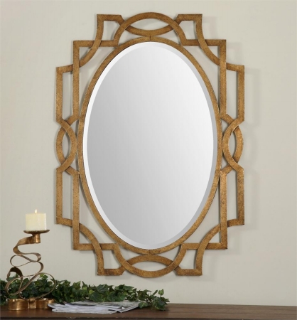 12869 Margutta Gold Oval Mirror